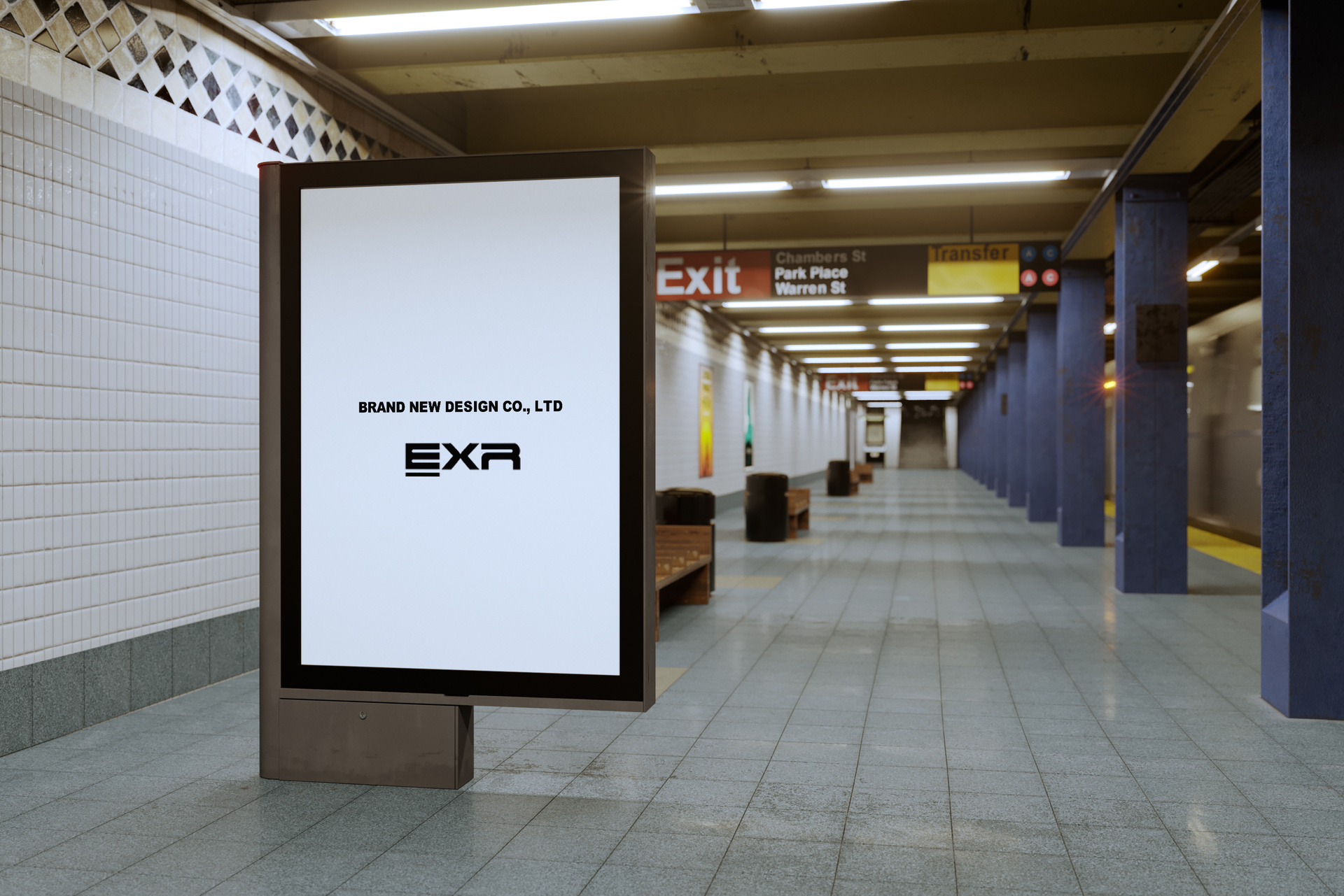 Xx subway light box billboard